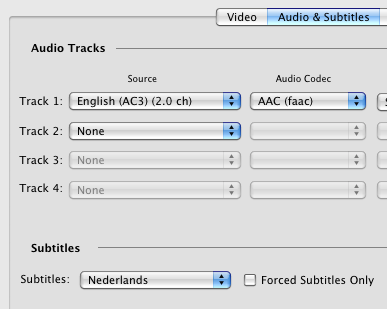 Select Audio and Subtitles