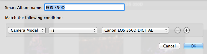 iPhoto Smart Album for Canon